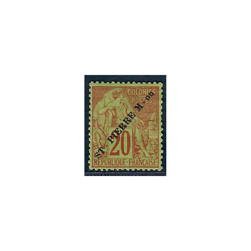 Lot A6658 - St Pierre et Miquelon - N°24 - Neuf * Qualité TB