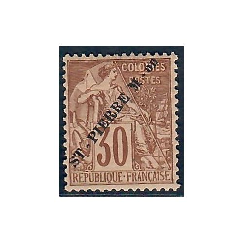 Lot A6659 - St Pierre et Miquelon - N°26 - Neuf * Qualité TB