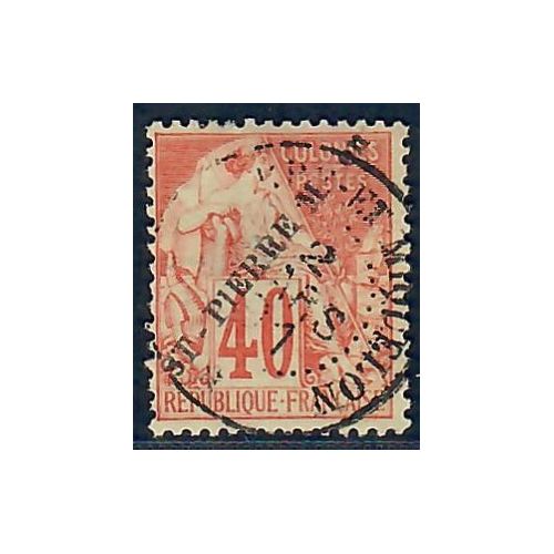 Lot A6661 - St Pierre et Miquelon - N°28 - Oblitéré Qualité TB