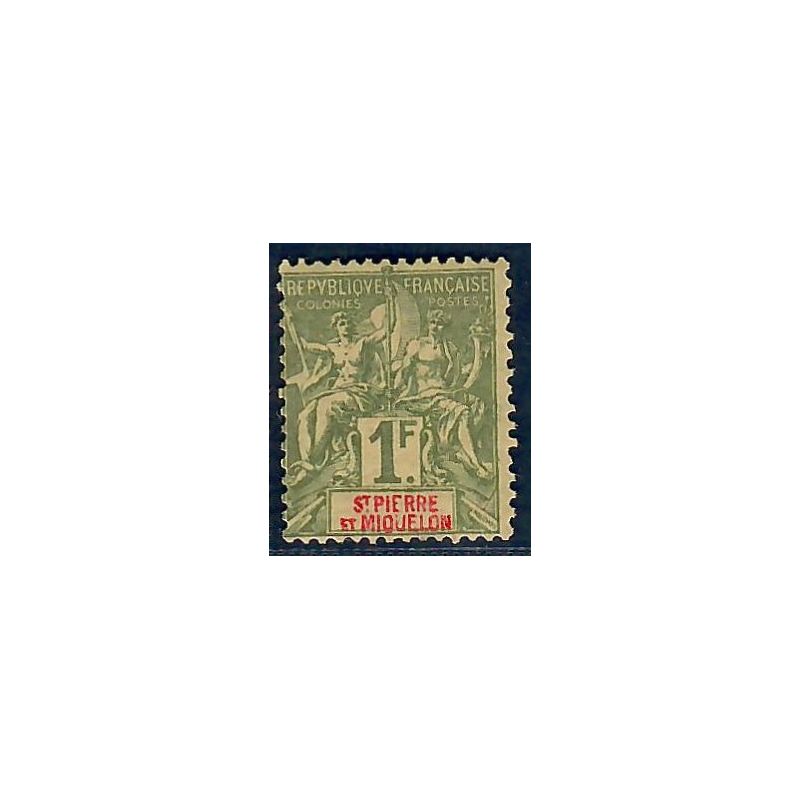 Lot A6665 - St Pierre et Miquelon - N°71 - Neuf * Qualité TB