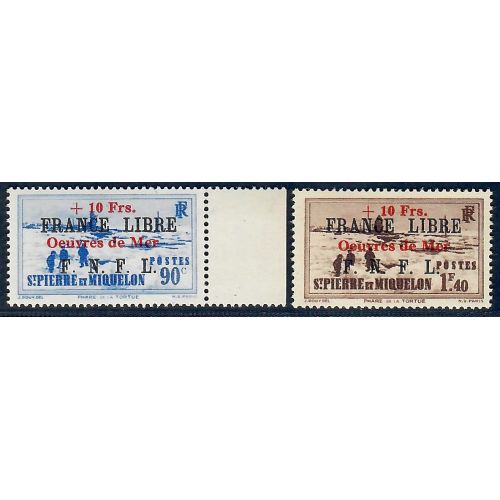 Lot A6715 - St Pierre et Miquelon - N°311A/B - Neuf ** Luxe