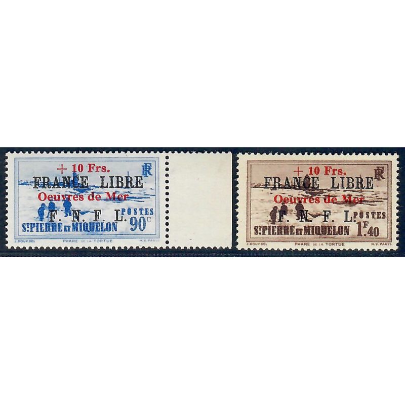 Lot A6715 - St Pierre et Miquelon - N°311A/B - Neuf ** Luxe