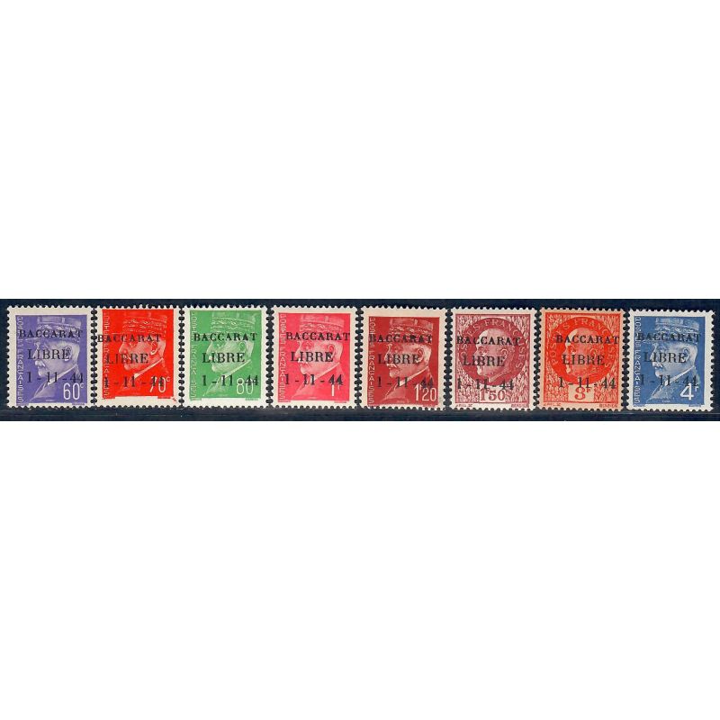 Lot A7094 - Libération Baccarat - N°1/6 et 8/9 **