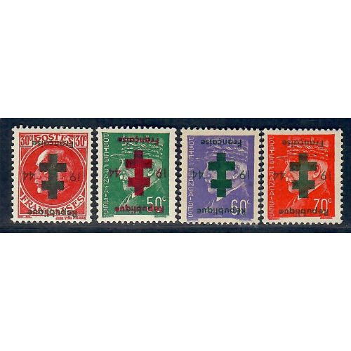 Lot A7044 - Libération Provins - N°12,16,18,22a *