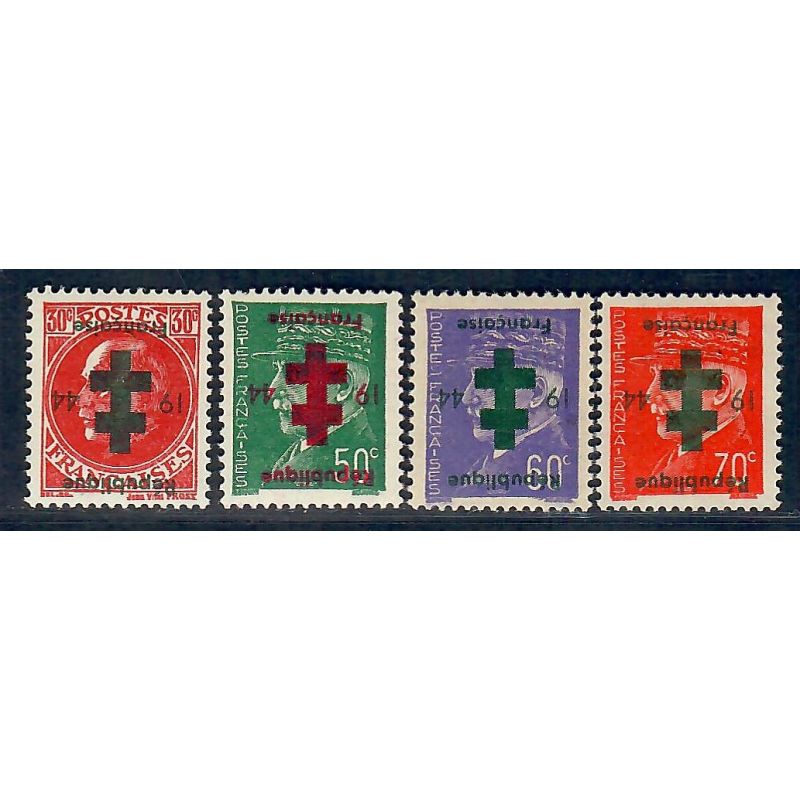 Lot A7044 - Libération Provins - N°12,16,18,22a *