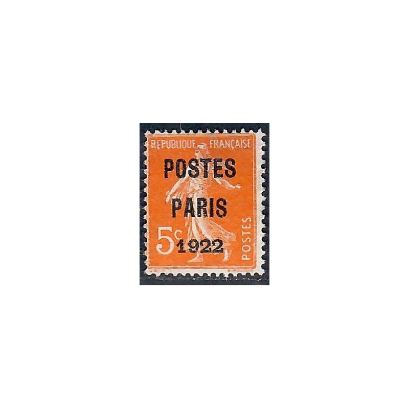 Lot A7019 - Préoblitéré - N°30 Neuf (*) sans gomme