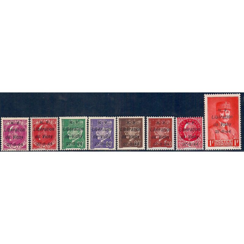 Lot A7128 - Libération Vichy - N°1,2,4,5,9,11,14 et 19 *
