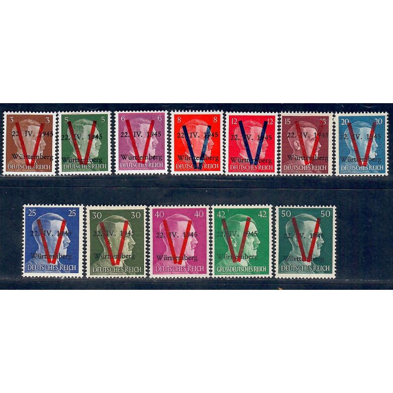 Lot A7138 - Libération Wurtemberg - N°1/12 **