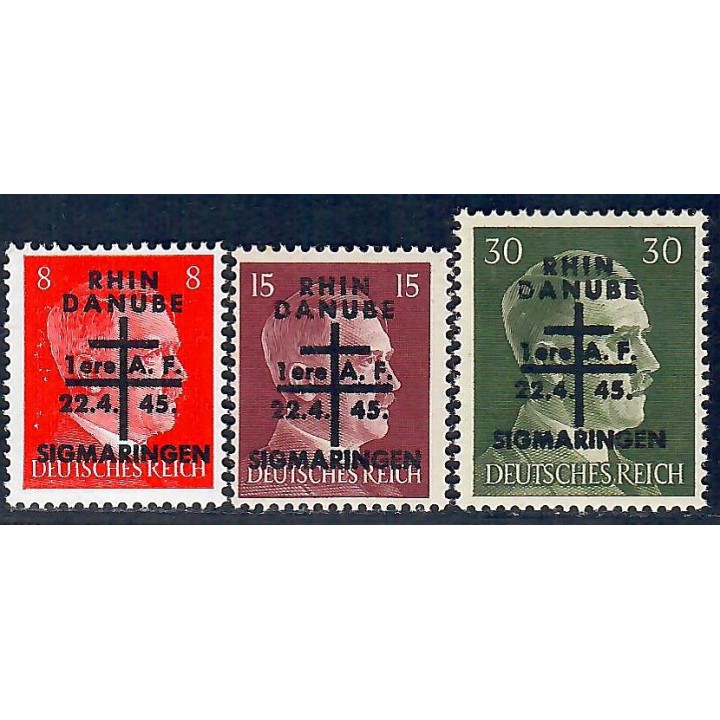 Lot A7141 - Libération Sigmaringen - N°6,9,14 **
