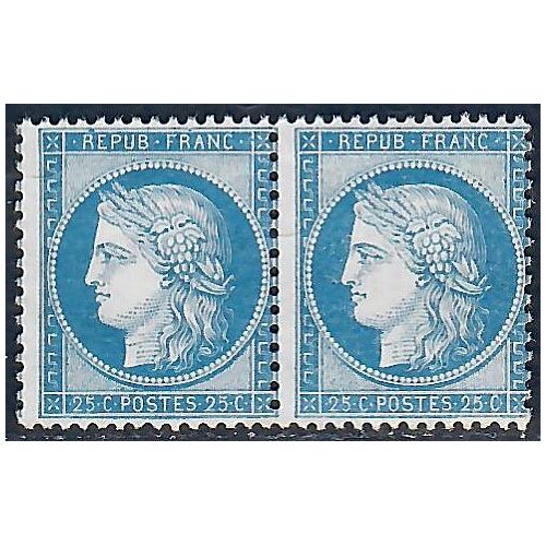 Lot C2845 - N°60B Classiques en paire Neuf ** Luxe