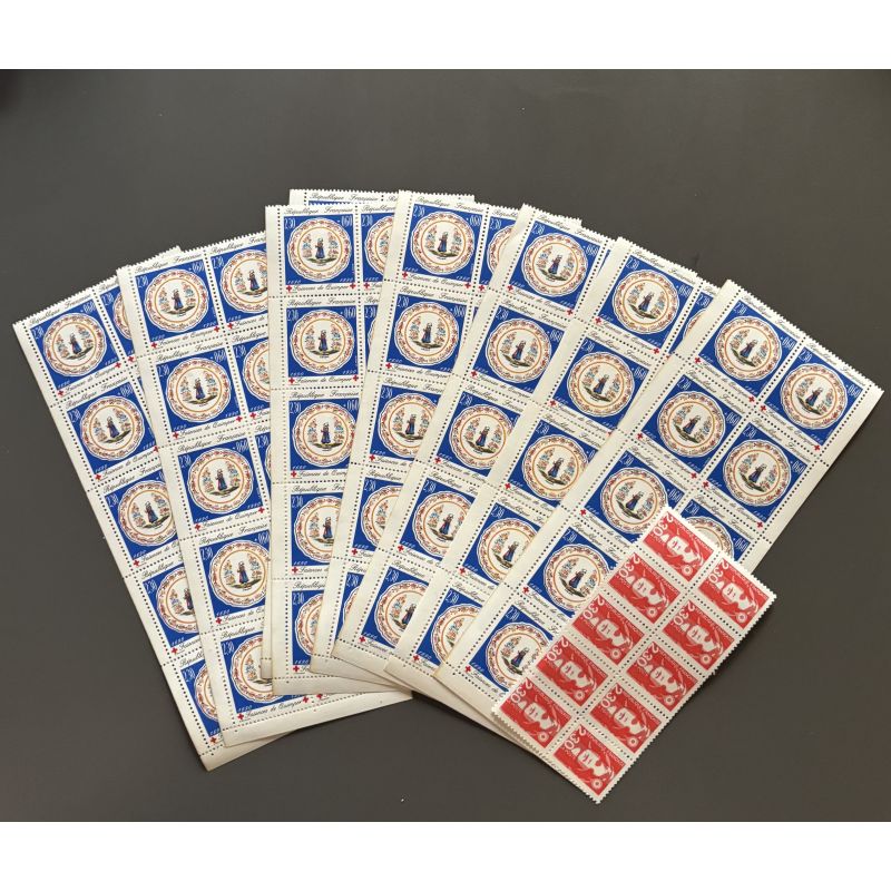 Lot de faciale 100 timbres à 23 Francs