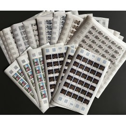 Lot de faciale de 1000 timbres à 1 Franc - En feuilles