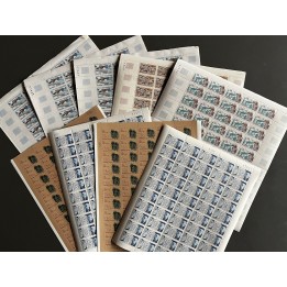Lot de faciale de 1000 timbres à 1 Franc - En feuilles