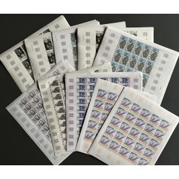 Lot de faciale de 1000 timbres à 1 Franc - En feuilles