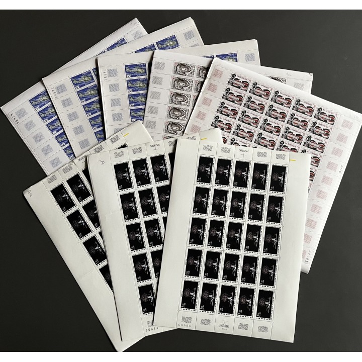 Lot de faciale de 1000 timbres à 1 Franc - En feuilles