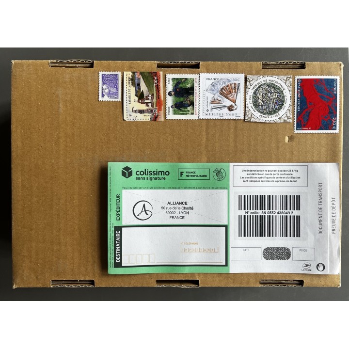 100 Lettres France 100g (2,58€) - Pack de timbre pour affranchissement - Tarif 2024