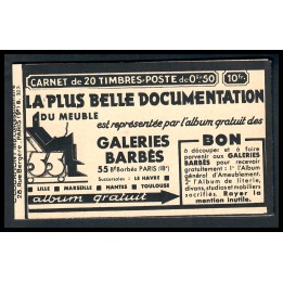 Lot A4428 - Carnets publicitaires - N°283-C28 - Neuf ** Luxe