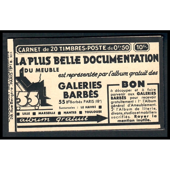 Lot A4428 - Carnets publicitaires - N°283-C28 - Neuf ** Luxe