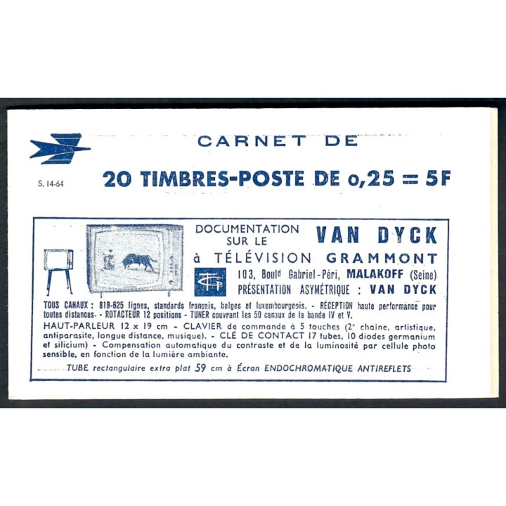 Lot A5121 - Carnets publicitaires - N°1263-C3 - Neuf ** Luxe