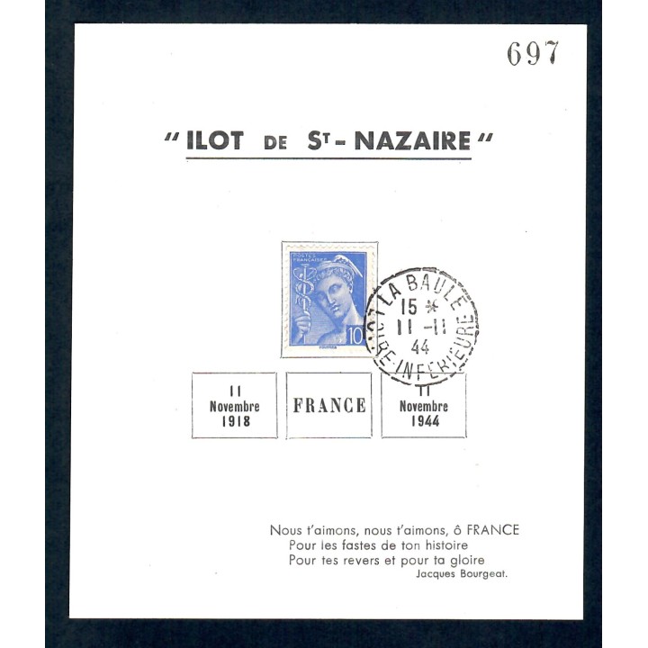 Lot A7429 - Libération de St - Nazaire - N°8 - Oblitéré Qualité TB